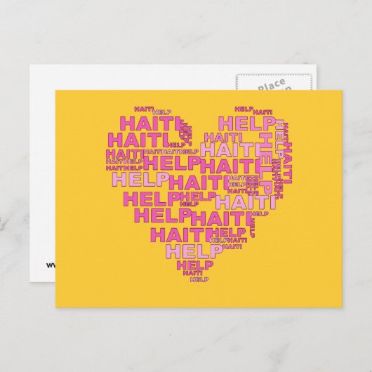 Help Haïti T shirt en Apparel Briefkaart (Voorkant / Achterkant)