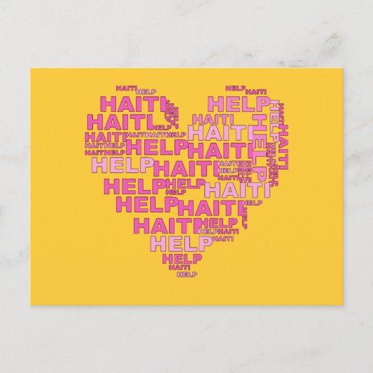 Help Haïti T shirt en Apparel Briefkaart (Voorkant)