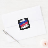 Help Haïti! Vierkante Sticker (Envelop)