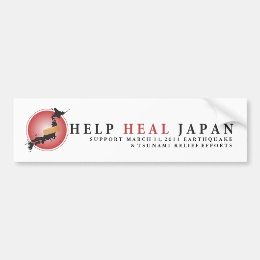 HELP HEAL JAPAN #7 BUMPERSTICKER (Voorkant)