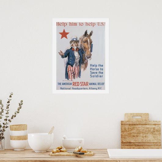 Help hem om de VS te helpen! Poster (Keuken)