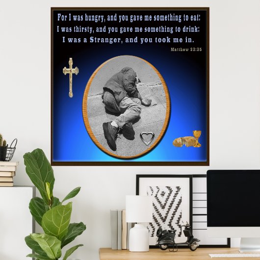 Help het dakloze poster (Thuiskantoor)