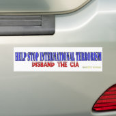 Help het internationale terrorisme een halt toe te bumpersticker (Op auto)