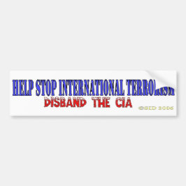 Help het internationale terrorisme een halt toe te bumpersticker