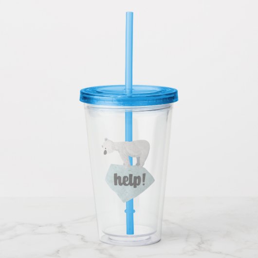 Help het Polaire Beer Acryl Drinkbeker (Voorkant)