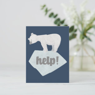 Help het Polaire Beer Briefkaart