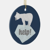 Help het Polaire Beer Keramisch Ornament (Rechts)