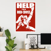 Help het Rode Kruis Poster (Thuiskantoor)