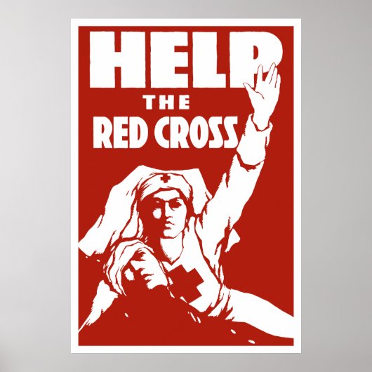 Help het Rode Kruis Poster (Voorkant)