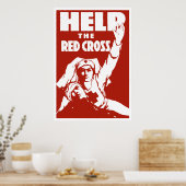Help het Rode Kruis Poster (Keuken)