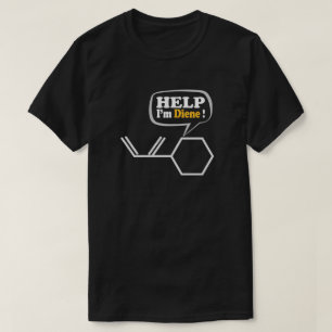 Help-I-m-diene, grappige scheikunde T-shirt