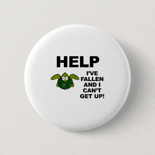 Help, ik ben gevallen en ik kan niet opstaan ronde button 5,7 cm