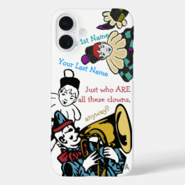 Help! Ik ben omringd door clowns! - Gepersonalisee iPhone 16 Plus Hoesje