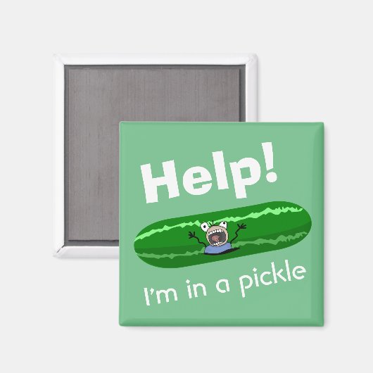 Help, ik zit in een augurk magneet (Voorkant / Achterkant)