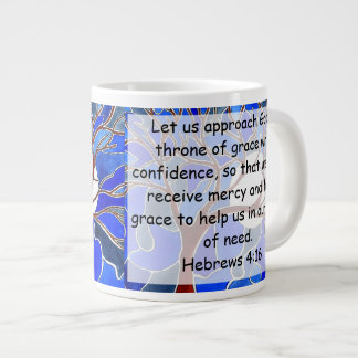 Help in nood - Hebreeuwen 4:16 - Bijbelvers Grote Koffiekop