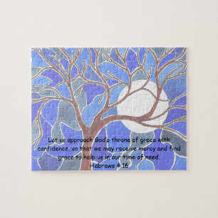 Help in nood - Hebreeuwen 4:16 - Bijbelvers Legpuzzel