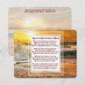 "Help in tijd van nood" Christelijk gedicht  Feestdagenkaart (Voorkant / Achterkant)