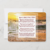 "Help in tijd van nood" Christelijk gedicht  Feestdagenkaart (Voorkant)