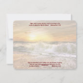 "Help in tijd van nood" Christelijk gedicht  Feestdagenkaart (Achterkant)