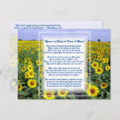 "Help in Time of Need" Christelijk gedicht Feestdagenkaart (Voorkant / Achterkant)