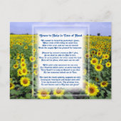 "Help in Time of Need" Christelijk gedicht Feestdagenkaart (Voorkant)