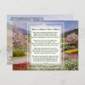 "Help in Time of Need" Christelijk gedicht Feestdagenkaart (Voorkant / Achterkant)