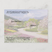 "Help in Time of Need" Christelijk gedicht Feestdagenkaart (Achterkant)