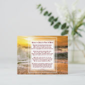 "Help in Time of Need" Christelijk gedicht Feestdagenkaart (Staand voorkant)