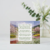 "Help in Time of Need" Christelijk gedicht Feestdagenkaart (Staand voorkant)