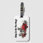 Help is onderweg! Bagagelabel (Voorkant (verticaal))