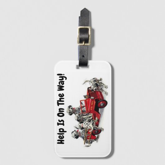 Help is onderweg! Bagagelabel (Voorkant (verticaal))