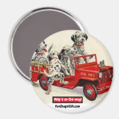 Help is onderweg! Een leuke magneet! Magneet (Voorkant / Achterkant)