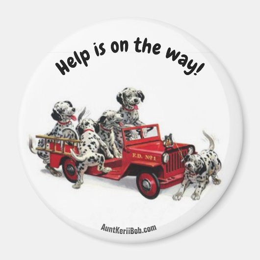 Help is onderweg! koelkastmagneet magneet (Voorkant)