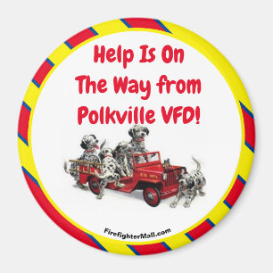 Help is onderweg van Polkville VFD! Fun Magnet
