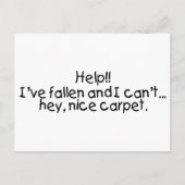 Help Ive gevallen en ik kan... Hey mooi tapijt Briefkaart (Voorkant)