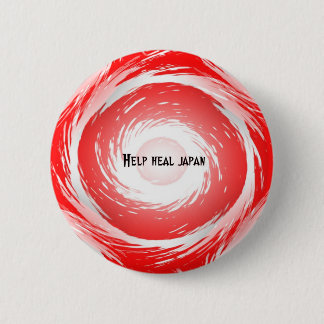 Help Japan-knop / badge hellen Ronde Button 5,7 Cm