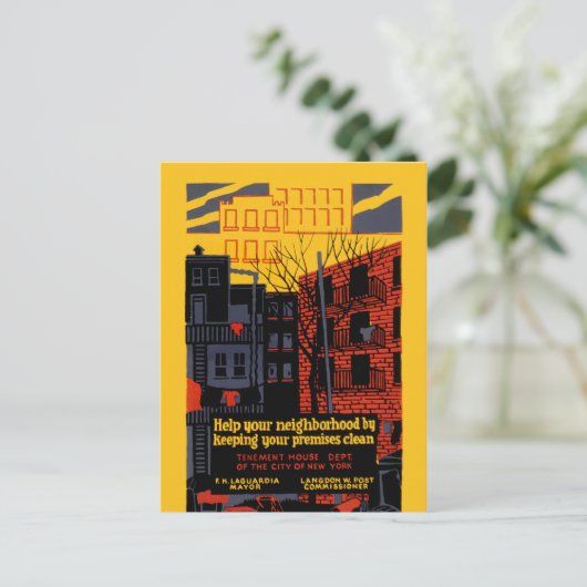 Help je groep briefkaart (Staand voorkant)