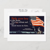 Help je jongen briefkaart (Voorkant / Achterkant)