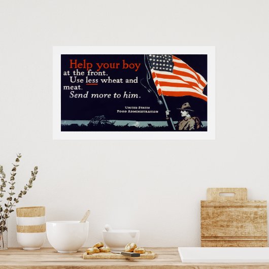 Help je jongen poster (Keuken)