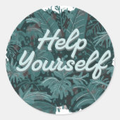Help jezelf ronde sticker (Voorkant)