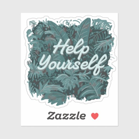 Help jezelf sticker (Vel)
