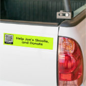 Help Joe's Skoolie, en Doneer Bumpersticker (Op Truck)
