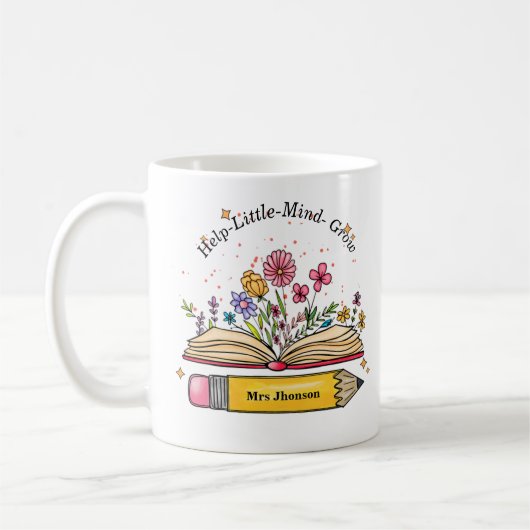 Help Little Mind Grow Teacher Mom Gift Koffiemok (Links)