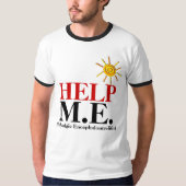 HELP M.E. (Myalgische encefalomyelitis) T-shirt (Voorkant)