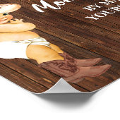 Help mam om jezelf te richten Cowboy Shower Poster (Hoek)