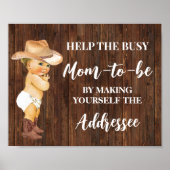 Help mam om jezelf te richten Cowboy Shower Poster (Voorkant)
