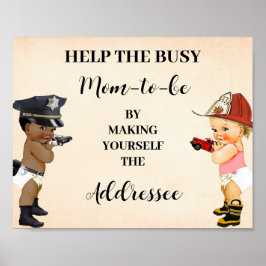 Help mama, maak jezelf geadresseerde Kleine rekruu Poster