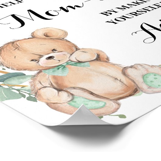 Help mama om jezelf te richten tot Beer Shower Poster (Hoek)