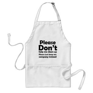 Help me alsjeblieft geen apron schoon te maken standaard schort