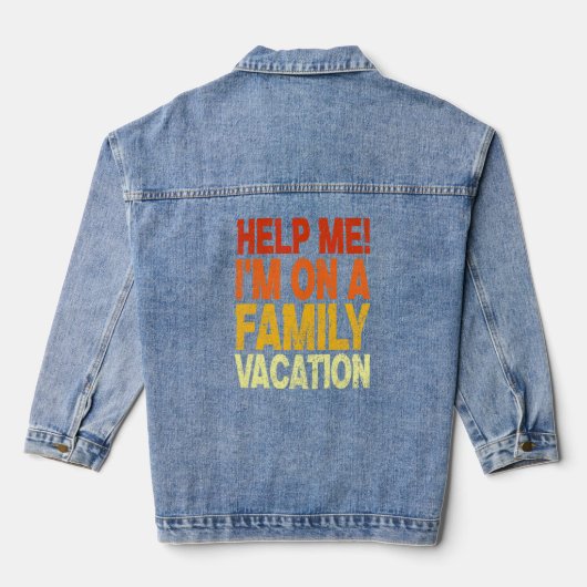 Help me bij een familievakantie die overeenkomt me denim jacket (Achterkant)